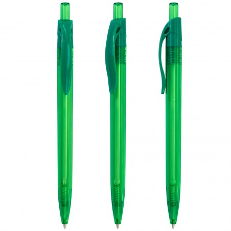 Stylo transparent de couleurs avec clip Détail pratique et économique pour les invités