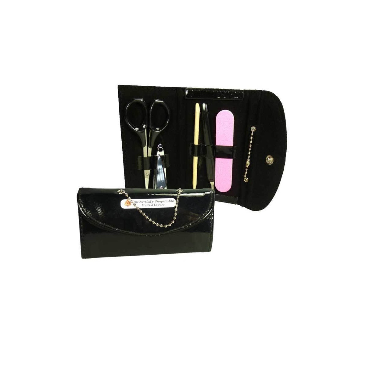 Set de manucure modèle portefeuille personnalisé avec autocollant pour cadeaux d'entreprise
