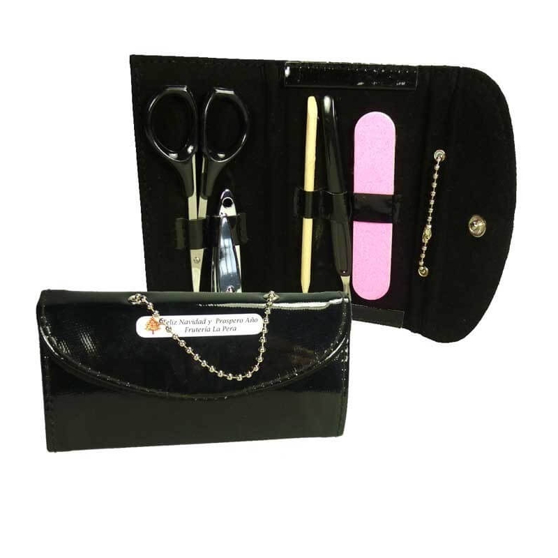 Set de manucure modèle portefeuille personnalisé avec autocollant pour cadeaux d'entreprise