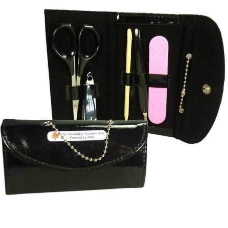 Set de manucure modèle portefeuille personnalisé avec autocollant pour cadeaux d'entreprise