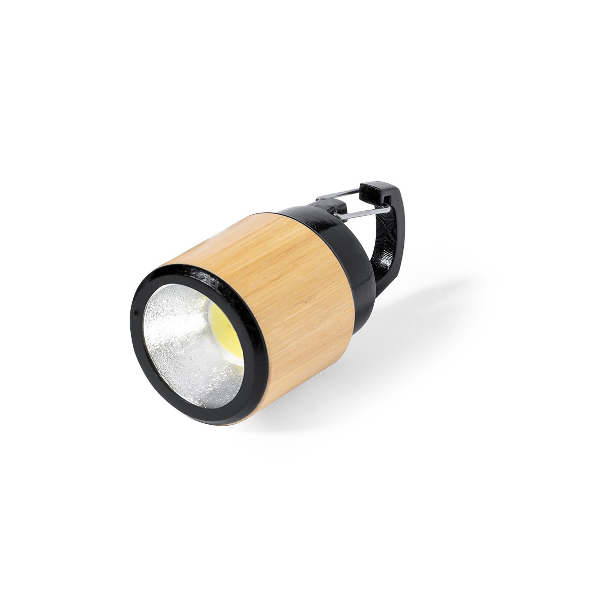 Lampe de poche led avec piles en bambou