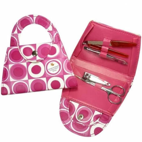Set de manucure dans un petit sac personnalisé pour des cadeaux promotionnels