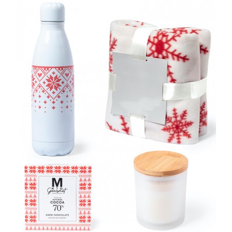 Boîte avec des cadeaux à l'intérieur de Noël