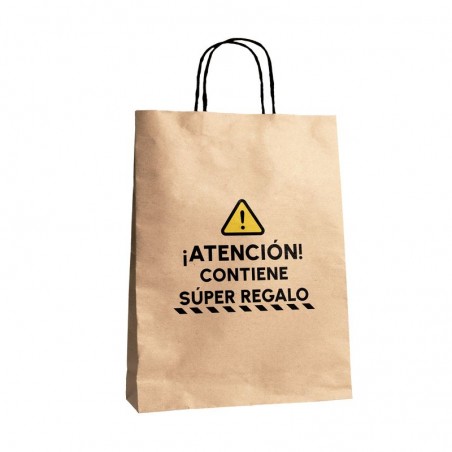 Sac kraft avec phrase amusante