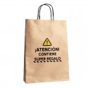 Sac en papier kraft avec phrase