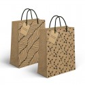 Sac en papier kraft décoré avec carte