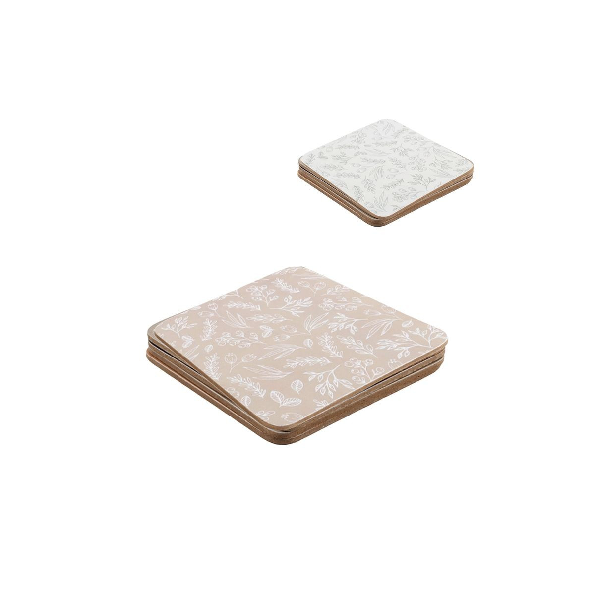 Ensemble de 4 sous-verres avec base en liège
