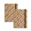 Carnet kraft avec élastique noir