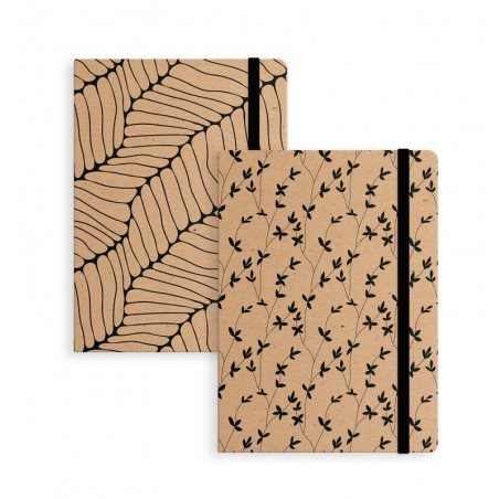 Carnet kraft avec élastique noir