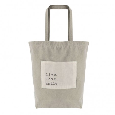 Grand sac en coton avec poche