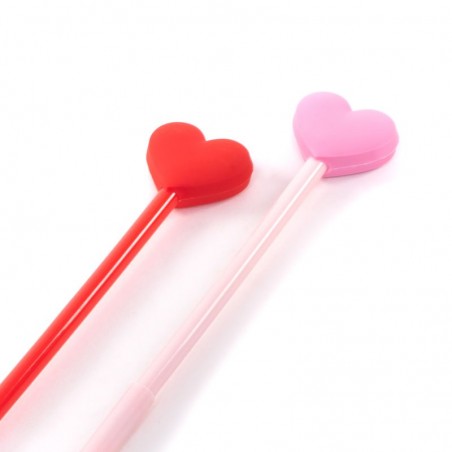 Stylo avec décoration en forme de cœur