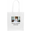 Sac non tissé personnalisé avec logo en couleur ou photo et texte pour entreprises mariages baptêmes communions et