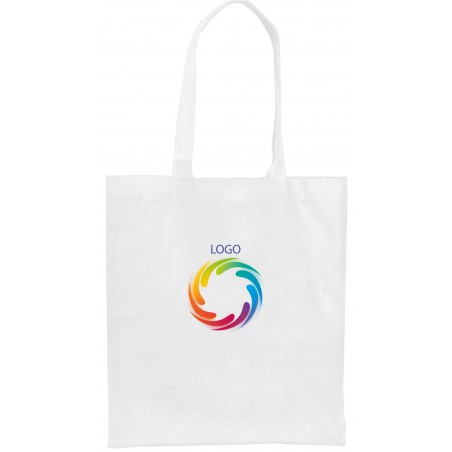 Sac non tissé personnalisé avec logo en couleur ou photo et texte pour entreprises mariages baptêmes communions et