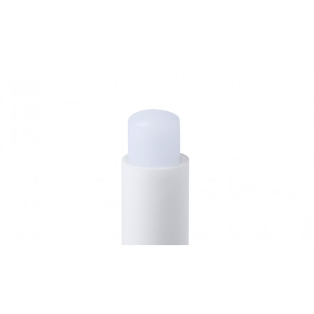 Baume à lèvres blanc personnalisé avec logo et texte en couleur