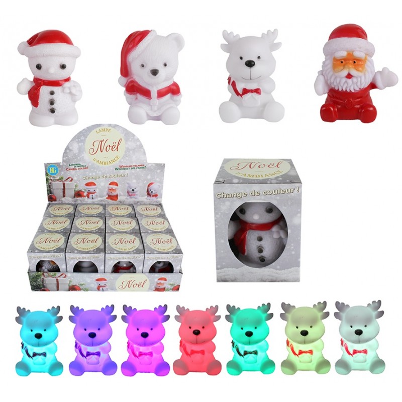 Set 15 Pcs Pour Villages De Noël Miniatures, Figurines Et Maisons Avec Lumieres Led