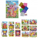 Jeu d'artisanat pour enfants avec des mosaïques adhésives