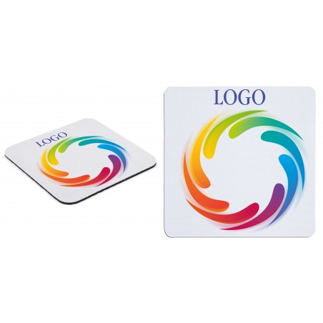Dessous de verre personnalisé avec logo photo ou design par défaut en couleur