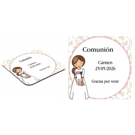 Dessous de verre personnalisé avec logo, photo ou motif en couleur prédéterminé