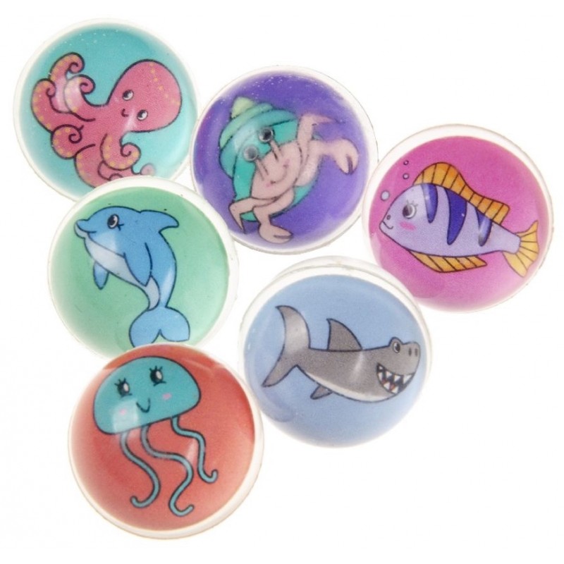 Balles rebondissantes pour enfants avec dessins d animaux marins
