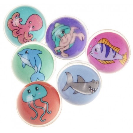 Ballons sauteurs pour enfants avec des dessins d'animaux marins