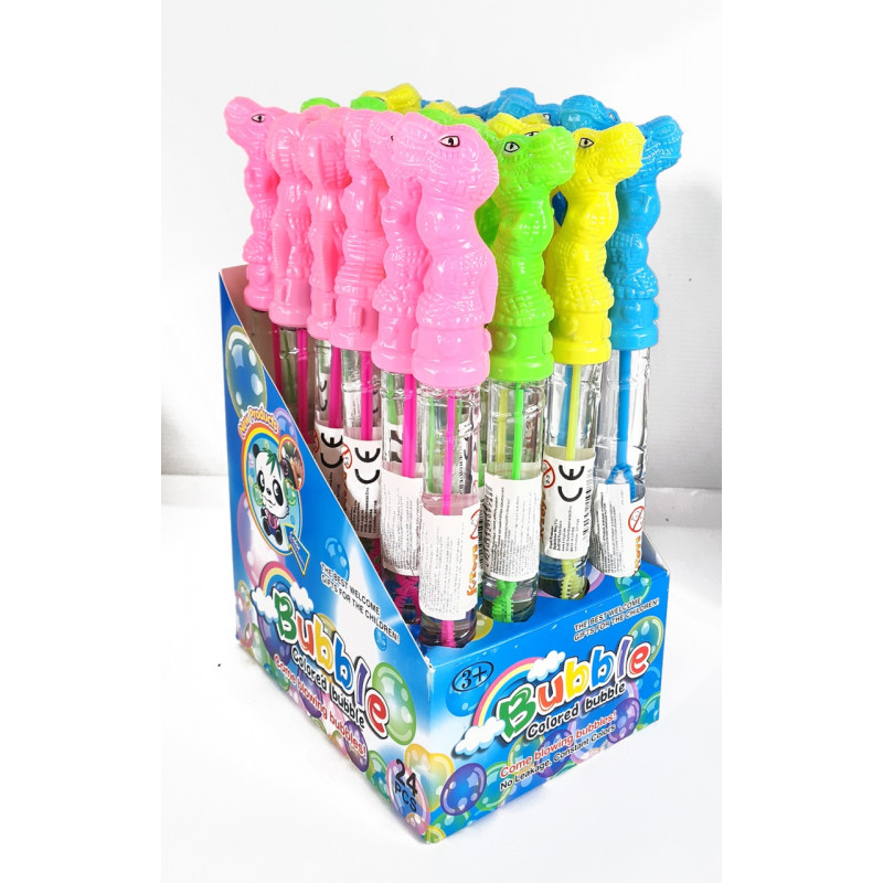 Tubes à bulles pour enfants avec un fermoir en forme de dinosaure