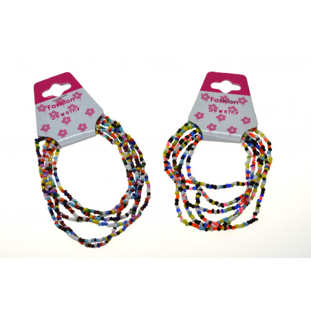 Pack de 6 bracelets de petites perles colorées