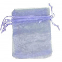 Porte-monnaie dans un sac en organza personnalisé avec autocollant idéal pour les clients de salons de coiffure et d'esthétique.