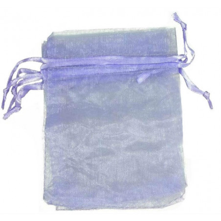 Porte-monnaie dans un sac en organza personnalisé avec autocollant idéal pour les clients de salons de coiffure et d'esthétique.
