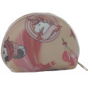 Porte-monnaie licorne présenté dans un sac en organza rose personnalisé avec adhésif