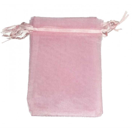 Porte monnaie licorne présenté dans un sac en organza rose personnalisé avec adhésif