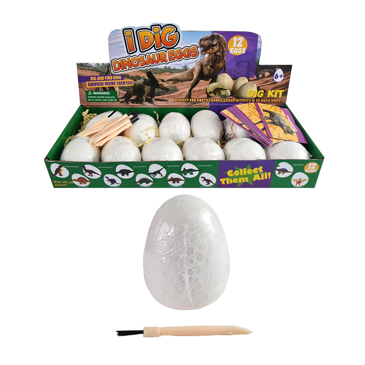 Kit d'excavation dinosaure dans un œuf