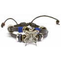 Bracelet double papillon avec perles