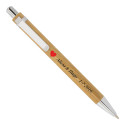 Stylo en bambou personnalisé avec autocollant en forme de cœur