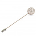 Stylo avec boule de cristal présenté dans un étui noir et une épingle pour les mariages