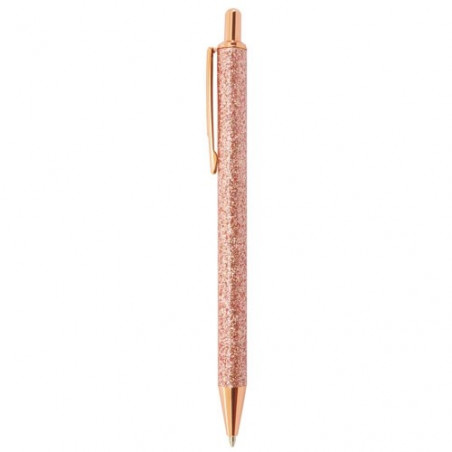 Stylo à paillettes en corps entier dans une pochette en daim et épingle en forme d'étoile