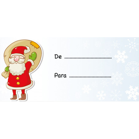 Porte-clés en bois présenté dans une enveloppe kraft rouge avec un autocollant pour Noël
