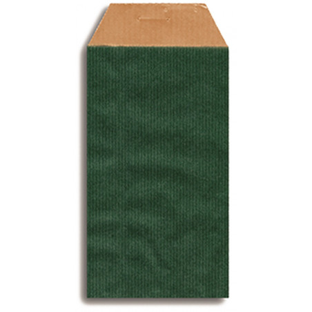Petit tableau de noël en bois dans une enveloppe design en kraft vert et adhésif personnalisé à votre image