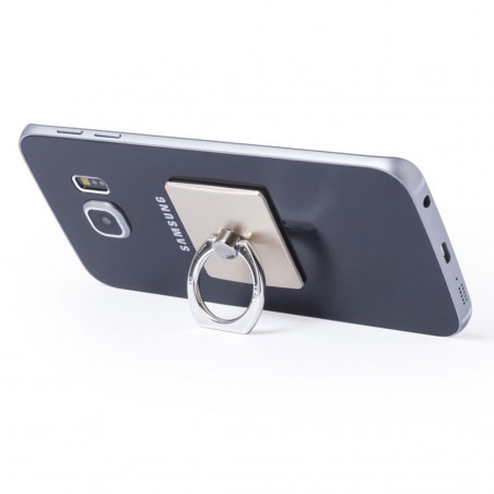 Support de téléphone portable avec adhésif présenté dans une boîte en carton et autocollant d'anniversaire personnalisé