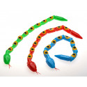 Serpent jouet articulé pour enfants avec enveloppe de présentation et autocollant d anniversaire