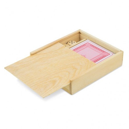 Lettres et dés dans une boîte en bois personnalisée avec autocollants de communion et sac cadeau spécial communion