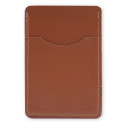 Porte-cartes avec fenêtre marron avec stylo Pierre Cardin présenté dans une enveloppe et un autocollant de mariage