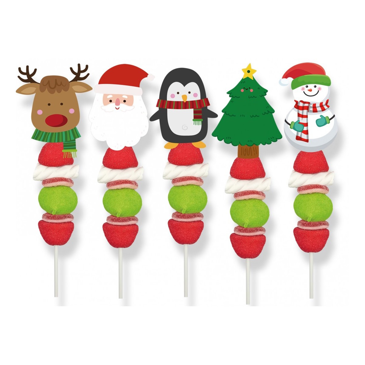Brochette de bonbons de Noël
