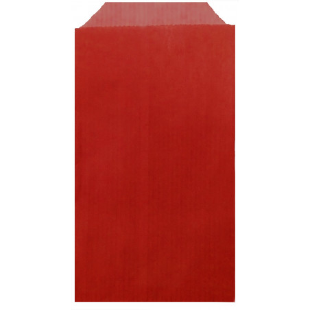 Porte monnaie rouge intense avec petit stylo assorti présenté dans un sac en papier cadeau avec adhésif pour mariage