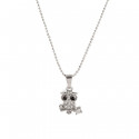 Collier de bijouterie fine avec hibou dans une boîte en carton et autocollant d'anniversaire personnalisé