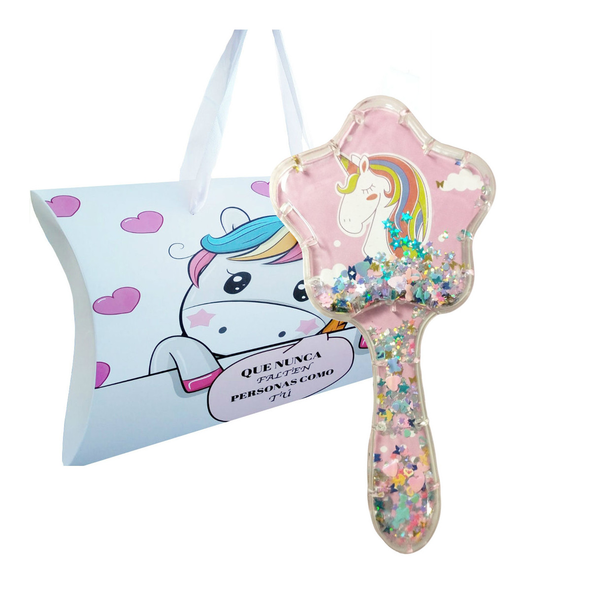 Brosse à cheveux pour enfants avec coffret cadeau licorne