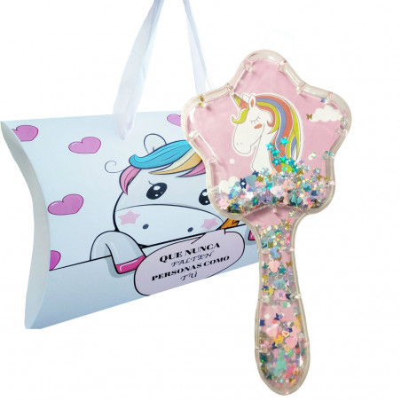 Brosse à cheveux pour enfants avec coffret cadeau licorne