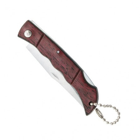 Couteau avec manche en bois présenté dans un coffret cadeau vintage