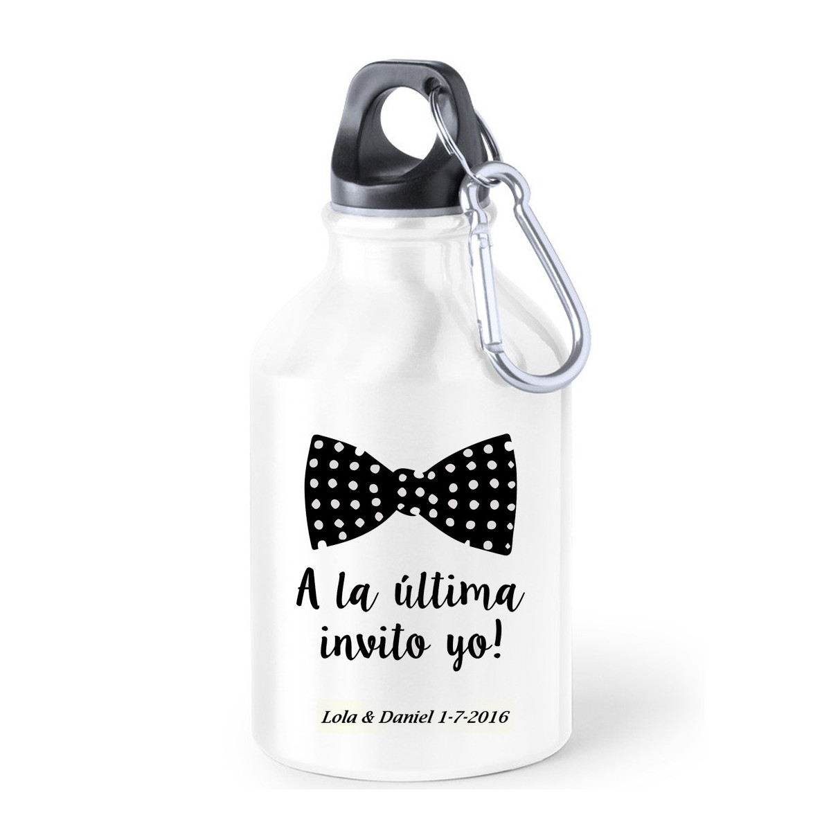 Bouteille en aluminium personnalisée avec autocollants
