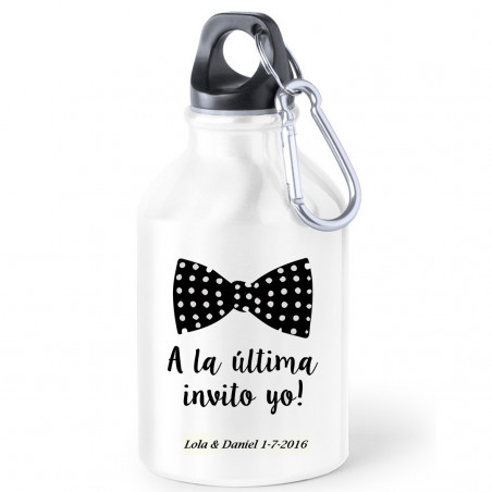 Bouteille en aluminium personnalisée avec autocollants