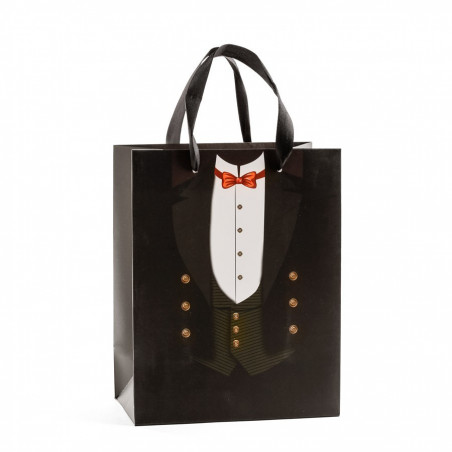 Baskets pour hommes noires dans un sac cadeau